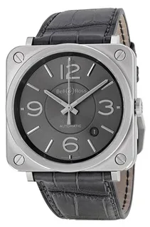 Bell & Ross Instruments BRS92RUSTSCR 39mm Stainless steel Black