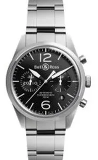 Bell & Ross Vintage BRV126-BL-ST/SST Stainless steel Black