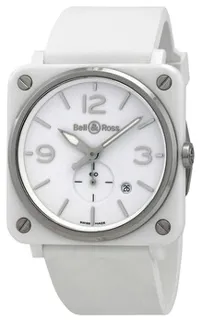 Bell & Ross BRS-WH-CES/SCA Ceramic White