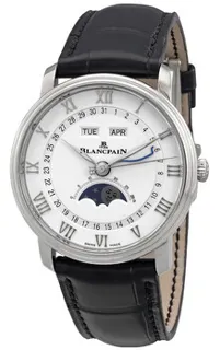 Blancpain Quantième Complet 6654A-1127-55B Stainless steel White