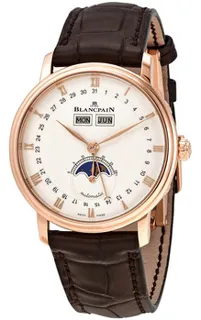 Blancpain Villeret Quantième Complet 6263 3642 55B 18kt Rose Gold Silver