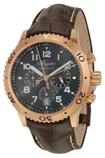 Breguet Transatlantique 3810BR/92/9ZU 18kt Rose Gold Black