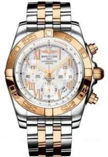 Breitling Chronomat CB011012/A693/375C Rose gold and Stainless steel White