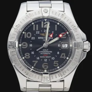 Breitling Colt GMT A32350 40mm Stainless steel Black