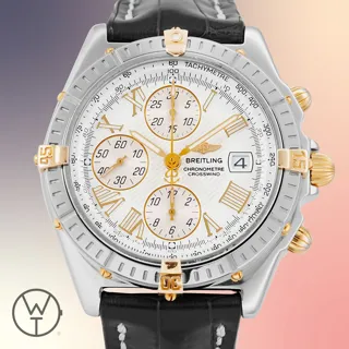 Breitling Crosswind B13355 Yellow gold and Stainless steel White