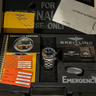 Breitling Emergency E56321 43mm Titanium Blue