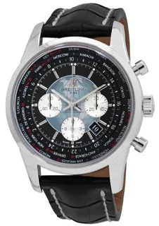 Breitling Transocean Chronograph Unitime AB0510U4/BB62.761P.A20D.1 Stainless steel Black