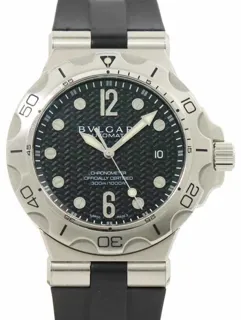 Bulgari Diagono DP42SSD 42mm Stainless steel Black