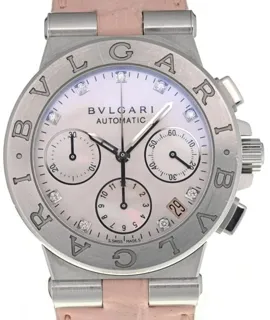 Bulgari Diagono DG35SCH 35mm Stainless steel Pink