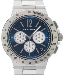 Bulgari Diagono 102587 41mm Stainless steel Blue