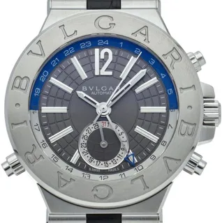 Bulgari Diagono 101633/DG40SGMT 40mm Stainless steel Gray