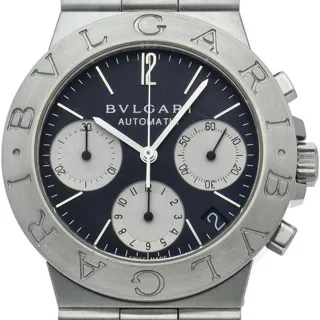 Bulgari Diagono CH35S/CH35SSD 35mm Stainless steel Black