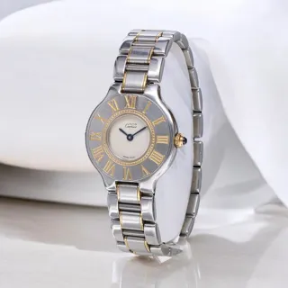 Cartier 21 Must de Cartier 125000P 28mm Yellow gold and Stainless steel White