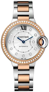 Cartier Ballon Bleu 33mm WE902077 Yellow gold and Stainless steel Silver