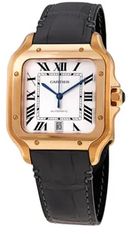 Cartier Santos WGSA0011 18kt Rose Gold Silver