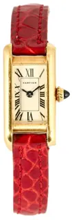 Cartier Tank Elongated Small model DV0871-1 18k yellow gold Cream