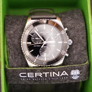 Certina DS First 41.5mm Stainless steel Black