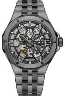 Edox Delfin 85303-357GNM-NGN Stainless steel Skeletonized