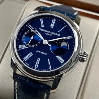 Frédérique Constant Manufacture Classic Moonphase FC-712MN4H6 42mm Stainless steel Blue