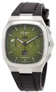 Glashütte Seventies Chronograph Panorama Date 1-37-02-09-02-63 Stainless steel Green