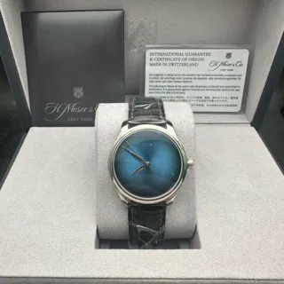 H. Moser & Cie. Endeavour 1200-0215 40mm White gold Blue