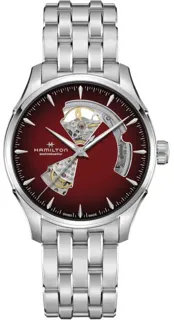 Hamilton Jazzmaster Open Heart H32675170 40mm Stainless steel Burgundy