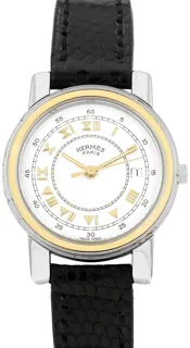 Hermès Carrick Stainless steel and Gold-plated White