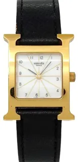 Hermès Heure H HH1.201 21mm Yellow gold and Stainless steel White