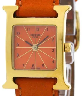 Hermès Heure H HH1.201 21mm Yellow gold Orange