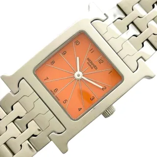 Hermès Heure H HH1.210 21mm Stainless steel Orange