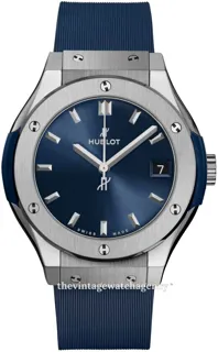 Hublot Classic Fusion 581.NX.7170.RX 33mm Titanium Blue