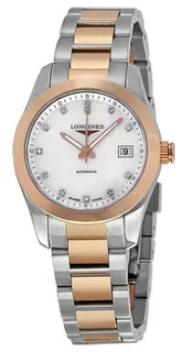 Longines Conquest Classic L2.285.5.87.7 Rose gold and Stainless steel White