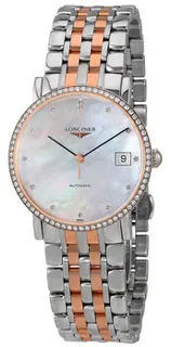 Longines Elegant L4.809.5.88.7 Stainless steel and Red gold White