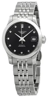 Longines Record L2.320.4.57.6 Stainless steel Black