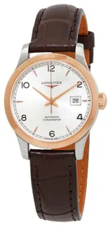 Longines Record L2.321.5.76.2 Rose gold and Stainless steel Silver