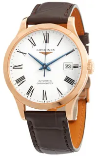 Longines Record L2.820.8.11.2 Rose gold White