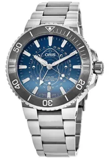 Oris Aquis Dat Watt Automatic Blue Dial Limited Edition 01 761 7765 4185-Set Stainless steel and Tungsten Blue