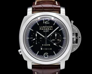 Panerai Luminor 1950 Chrono Monopulsante 8 Days GMT PAM 00275 44mm Stainless steel Black