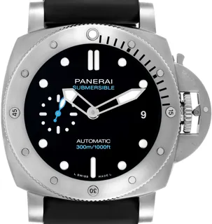 Panerai Submersible PAM02973 42mm Stainless steel Black