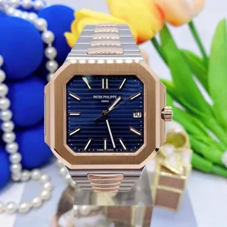 Patek Philippe Cubitus 5821/1AR-001 45mm Yellow gold and Stainless steel Blue