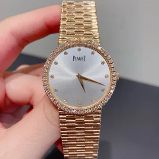 Piaget Dancer G0A34145 34mm Rose gold Silver