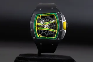 Richard Mille Manual Winding Yohan Blake RM61-01 42.5mm Black TZP-N® Ceramic$Carbon TPT Green$Yellow