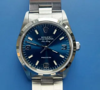 Rolex Air King Stainless steel Blue