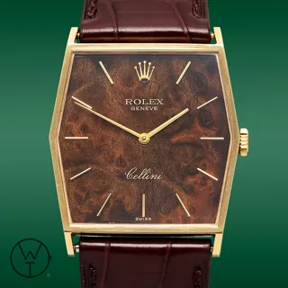 Rolex Cellini 4122 29mm Yellow gold Brown