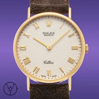 Rolex Cellini 5112 32mm Yellow gold Champagne