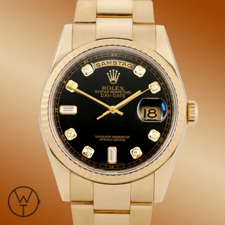 Rolex Day-Date 118208 36mm Yellow gold Black