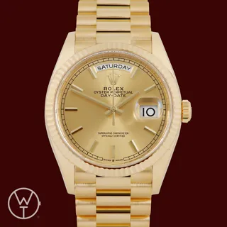 Rolex Day-Date 128238 36mm Yellow gold champ.