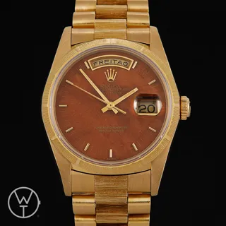 Rolex Day-Date 18248 36mm Yellow gold Brown