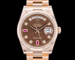 Rolex Day-Date "President" 118235 36mm Everose gold Brown