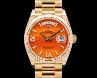 Rolex Day-Date "President" 128238 36mm Yellow gold carnelian